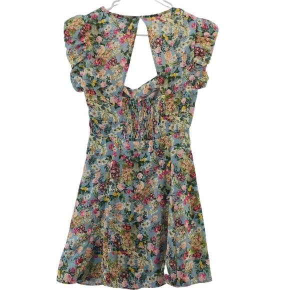 Zara Dresses & Skirts - Zara Floral Mini Dress Womens M Forest Fairy Prairiecore Whimsical Coquette Y2K